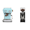Ascaso Dream PID, Kid Blue + Eureka Mignon XL, CR black