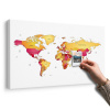 Obraz na korku mapa sveta vo farbách