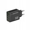 RÝCHLA SIEŤOVÁ NABÍJAČKA PRE TELEFÓN SMARTFÓN 36W 4x USB-A QC 3.0 18W