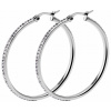 SS316L Náušnice v uchu Hoop kolesá 40 mm CZ (SS316L Náušnice v uchu Hoop kolesá 40 mm CZ)