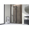 DECO WALK-IN W1P Varianta: Farba rámu - Čierna, Rozmer A - 110 cm, Smer zatvárania - Ľavé (SX), Výplň - Číre bezpečnostné sklo - 6 mm