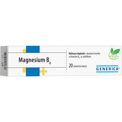 GENERICA Magnesium B6 20 šumivých tabliet