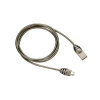 Canyon UM-5, 1m kábel micro-USB / USB 2.0, 5V/2A, priemer 3,5mm, metalicky opletený, tmavo-šedý CNS-USBM5DG