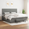 zahrada-XL Boxspring posteľ s matracom tmavosivá 200x200 cm látka 3136622