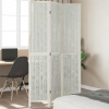 zahrada-XL Paraván 3 panely biely masívne drevo paulovnie 358671