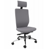 DENIOS kancelárske kreslo Stilo ES operator, Syncro-Quickshift, AL opora nôh-kruh a krku, sivá
