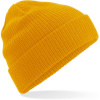 Beechfield Čepice B 50N, bio bavlna, pletená COT53005008599-mustard UNI Hořčicová