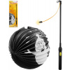 _Ostatní 1_ Lampion Halloween koule Duch 25cm na žárovku s hůlkou na baterie Světlo