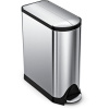 Pedálový odpadkový kôš Simplehuman – 45 l, butterfly veko, kefovaná nehrdzavejúca oceľ, FPP