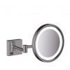 Hansgrohe AddStoris - Kozmetické nástenné zrkadlo s LED osvetlením, kefovaný čierny chróm 41790340