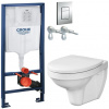 Grohe Rapid SL pre závesné WC 38528SET s chrómovou doskou + WC CERSANIT DELFI + SEDADLO 38772001 DE1