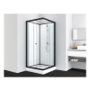 Sanotechnik UNI 2 black sprchový box štvorec bez strechy, 90x90x203cm