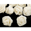 Dekoračná penová ruža Ø3-4 cm Farba: 2 krémová najsvetlejšia