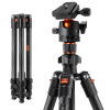 K&F 1.6m Carbon Fiber Lightweight Travel Tripod with 36mm Metal Ball Head Load Capacity 8kg,Quick Release Plate,for DSLR Cameras Indoor Outdoor Use K254C2+BH-36L K&F Concept