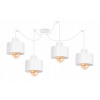 Podkrovná luster visiaci lampa podkrovia 4 biela čierna (Podkrovná luster visiaci lampa podkrovia 4 biela čierna)