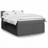 Box spring postel s matrací tmavě šedá 140x200 cm textil Šedá 3289773