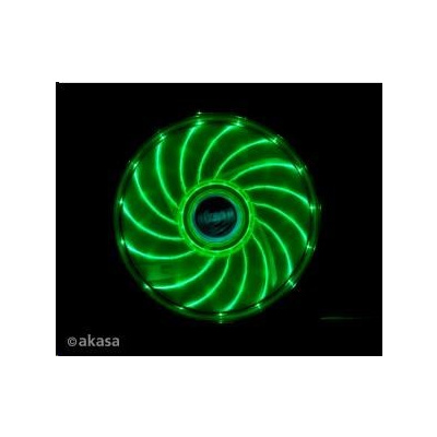 AKASA ventilátor Vegas 120x120x25mm, 1200RPM podsvietený, 15xLED, zelený AK-FN091-GN