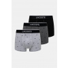 Boxerky Lacoste (3-pak) pánske, čierna farba