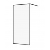 Cersanit Larga, Walk-In sprchová zástena 100x200 cm, 8mm priehľadné sklo, čierny profil, S932-139
