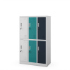 IGOREK skriňa MULTICOLOR 1: zadná strana ŠEDÁ RAL7035 + RAL7035 / RAL5021 / RAL5011 V1500*Š900*H450