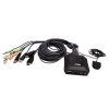 Prepínač OEM Aten KVM 2:1 (USB, HDMI) 4K@60Hz, integrované káble (CS22H)