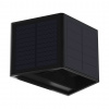 Ecolamp Exteriérové solárne nástenné LED svietidlo Wings2, 1x LED 2w, čierna