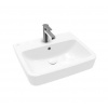 Villeroy & Boch O.novo - Umývadlo 55x46 cm, s prepadom, otvor na batériu, alpská biela 4A415501