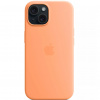 Apple iPhone 15 Silicone Case with MagSafe - Orange Sorbet MT0W3ZM/A