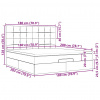 vidaXL Osmanský rám postele s matracmi svetlosivá 180x200 cm zamat - Sivá - 235555-248014