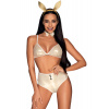 Obsessive Sexy kostým Neo Goldes - 3 dielny Zlatá S/M