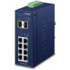 Planet IGS-4215-8T2S priemyselný L2 switch, 8x1Gb, 2x1Gb SFP, dual 9-48VDC, -40 ~ 75 ° C, IP30