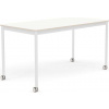 Stôl na kolieskach Base laminovaný biele nohy 70 x 140 cm biely