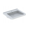 Geberit Selnova Comfort Umývadlo Square, 65x55 cm, bezbariérové, s 1 otvorom na batériu, s prepadom, biela 500.788.01.7