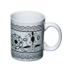 Valach Ľudový hrnček biely - kvet čierny 300ml