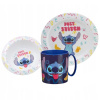 Sada plastového riadu s hrnčekom Stitch