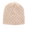 Ažúrková čiapka dvojvrstvová bavlna Baby Nellys cappuccino