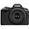 Canon EOS R50 + RF-S 18-45 mm f/4.5-6.3 IS STM, čierny