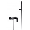 Besco MODERN/VARIUM Vaňová nástenná batéria 170mm, s príslušenstvom, Čierna BABWMVSCZ