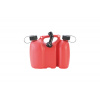 Dvojitý kanister na PHM, integrovaná nádoba na olej, 3+1,5 l, červený, UN-schválenie, BJ=6ks