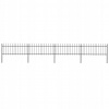 Oplot vidaXL s hrotmi, oceľové, 6,8 x 0,8 m