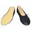 Gymnastické a tanečné cvičky kože Iris - podošva guma - čierne