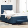 vidaXL Box Spring Posteľ s matracom a lavicou modrá 120x200 cm tkanina 3344141