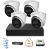 Hilook IP Surveillance Kit 4x IPC-T260HA-LU 6MP Smart-hybrid Light kamera