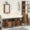 zahrada-XL Sada kúpeľňového nábytku 4 pcs Staré drevo 33 x 33 x 185.5 cm 3332589