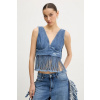 Džínsový top Karl Lagerfeld Jeans jednofarebné, A2W11022 modrá XS