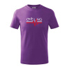 Cycling ekg - Tričko detské bavlnené - 134 cm/8 rokov ( Fialová )