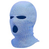 Balaclava - pletená maska na orálny sex s 3 otvormi (modrá)