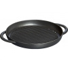 Staub litinová grilovací pánev kulatá černá 22 cm