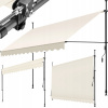 Tectake Upínacia markíza s ručnou kľukou, výškovo nastaviteľná 350 x 180 cm, béžová