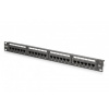 DIGITUS CAT 6, Class E Patch panel, nestíněný 24portový RJ45, 8P8C, LSA, 1U, rackový mount DN-91624U-CR